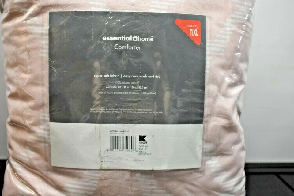  Edredón Essential Home 63" x 92" doble - rubor Foto 2 de 2