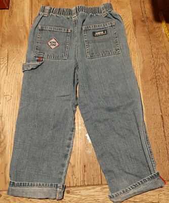 OSHKOSH WORK ZONE CONSTRUCTION ELASTIC WAIST PULL ON JEANS BOYS SZ 4