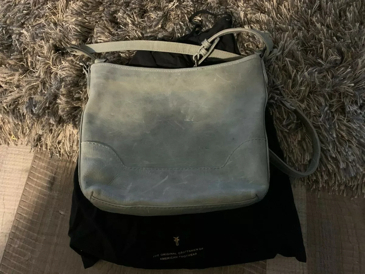 Buy the Frye Melissa Hobo Shoulder Bag Gray Leather