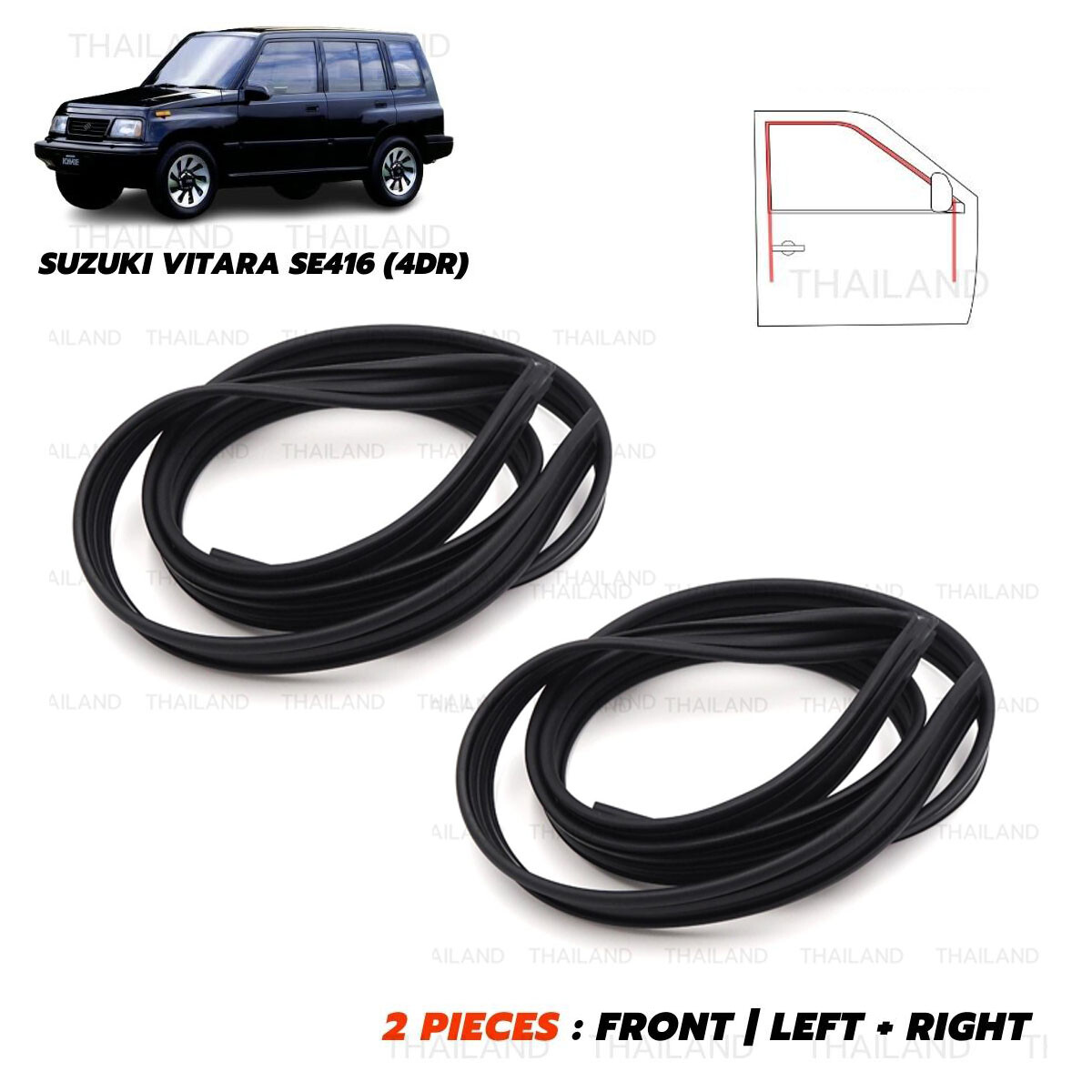 Front Lh+Rh Glass Run Door Channel Fits Suzuki Vitara SE416 JX JLX