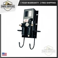 Air Electric Power Station Utility Box Black for 2-Post Surface Mount Lift