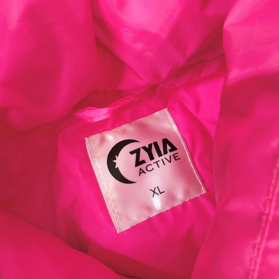 Zyia Active Puffer Vest Womens XL Pink Quilted Lightweight Nylon Zip Outdoor Foto 3 de 4