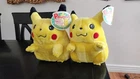 TWO VINTAGE TOMY POKEMON TALKING PIKACHU 9" PLUSH TOY POCKET MONSTER Please Read