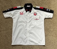 1990’s HONDA F1 RACING TEAM Racing Revolution SHIRT Men's M Heavily Embroidered