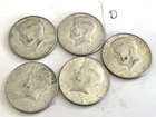(D) 1965-66-67-1968 Kennedy Half Dollars $2.50 Face Value 40% Silver Coins