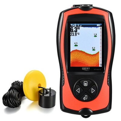 LUCKY FF1108-1CT Portable Fish Finder 100M/300FT Depth Fish Alarm Wired OSNH