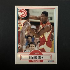 1990-91 Fleer Cliff Levingston Atlanta Hawks #2 NBA Basketball Card