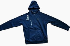 Under Armour UA Fleece Hoodie Men's Rival Terry Full-Zip - 1320737 Large Navy.