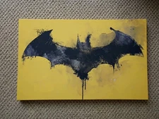 Pop Creations DC BATMAN Logo (the Bat) WB Warner Brothers Canvas Wall Art