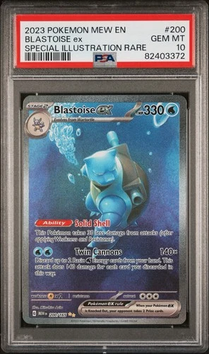 Pokémon Blastoise ex Scarlet & Violet 151 Special Illustration Rare Holo PSA 10