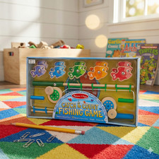 Melissa & Doug Catch And Count Wooden Magnetic Fishing Game 97110 Toy New