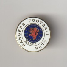 RANGERS FOOTBALL CLUB Crested White & Blue Enamel Badge