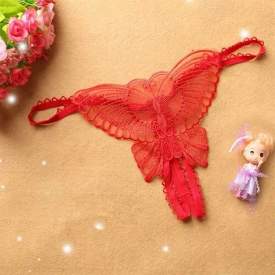 Mode Neu Höschen Damen Offener Schritt Schmetterling Slips Spitze Tanga - Bild 2 von 4