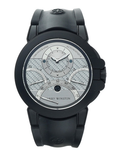 Harry Winston Ocean Triple Retrograde Chrono 44mm Zalium Rubber Auto Men's Watch