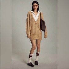 Anthropologie Maeve Layered Sparkle Cardigan Sweater Mini Dress Women Sz Medium