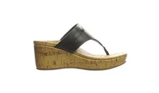 Vionic Womens Cameron Black T-Strap Heels Size 6