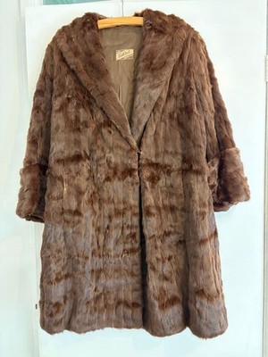 Vintage Nerz Echt Pelz Mantel Gr. M 
