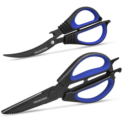 TRUSCEND Multi-Purpose Fishing Scissors, Heavy Duty Kitchen Shears for Cuttin...