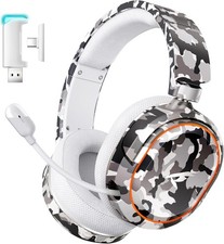 Wireless Gaming Headset, 7.1 Surround Sound, 2.4GHz USB Gaming Headphones wit...