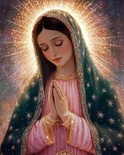 Virgin Mary Paint by Numbers Kit for Adults DIY Oil Canvas 16x20 Inch Art Set