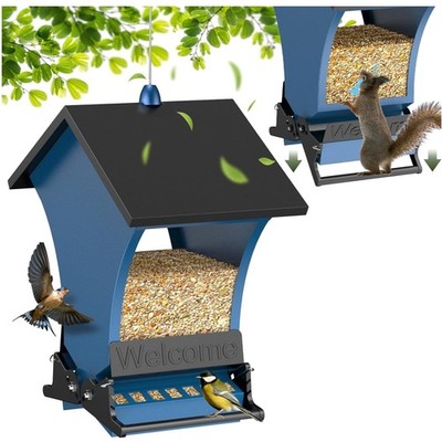 Transparent Wild Bird Feeder, Squirrel-Proof Hanging Design