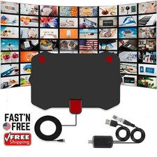 5600 Miles Digital TV Antenna Indoor HDTV Amplified Signal Booster 4K HD 1080P 
