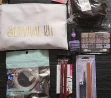 Cosmetic Bag Set w/ Makeup NWT Gift Nail Eyes Shadow Liner Brows Hair NEW