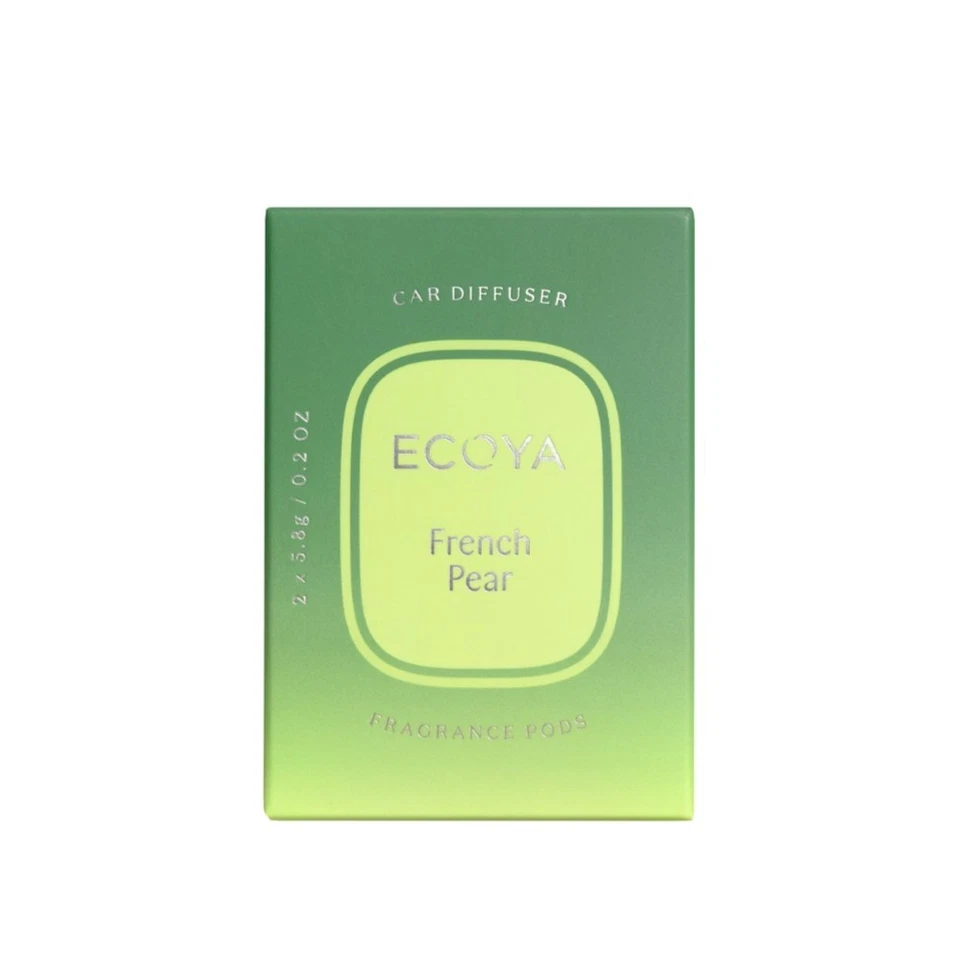 NEW Ecoya French Pear Car Fragrance Pod Set 2pce