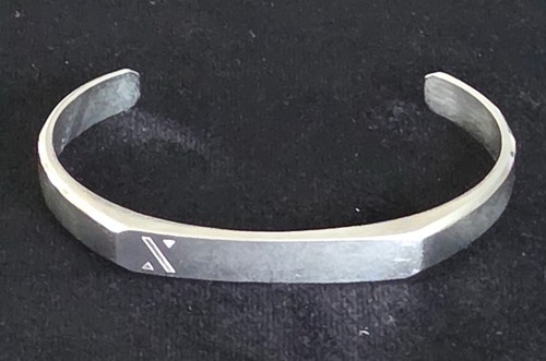 Jaxxon Ace Cuff Bracelet Rhodium Plated Size Medium/Large