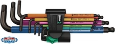 Wera Tools 05073593001 950 SPKL/9 SM N SB Long ARM HEX Key Set, One Size, Mul