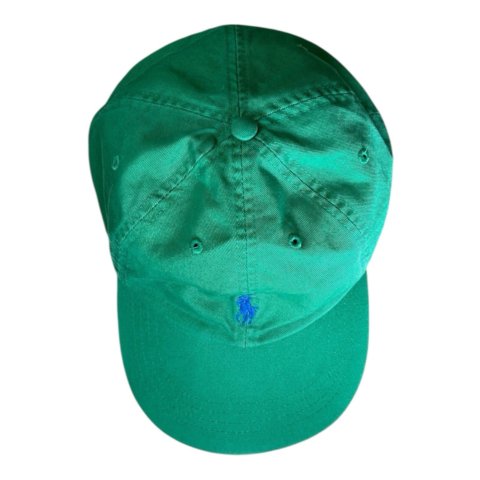 Cappello Polo Ralph Lauren papà verde blu pony cinturino pelle berretto baseball regolabile