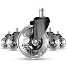 5 Pack 3" Rollerblade Office Chair Wheels Quiet Casters for Carpet & Hard Floors