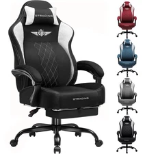 Big and Tall Gaming Chair Breathable Fabric Computer Chair with Strong Lumbar...