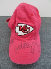 Kansas City Chiefs Autographed NFL Hat Various READ - One Size Adjustable Red