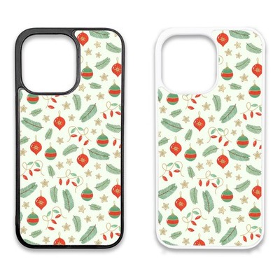 Gummi Clip Handyhülle iPhone - Weihnachtsmuster: Grün Muster Xmas Crimbo