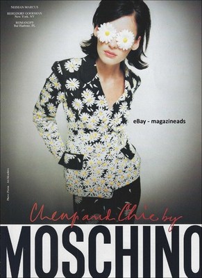 vintage MOSCHINO Cheap and Chic 1-Page PRINT AD Spring 1996 AVALON HODGES