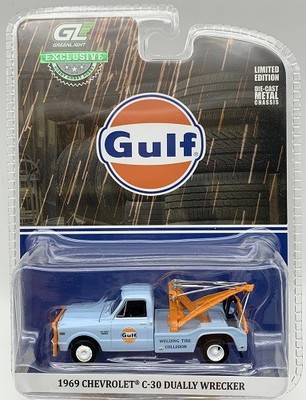 Chevrolet C-30 Dually Wecker Abschlepper Gulf Limitiert 1:64 Greenlight NEU