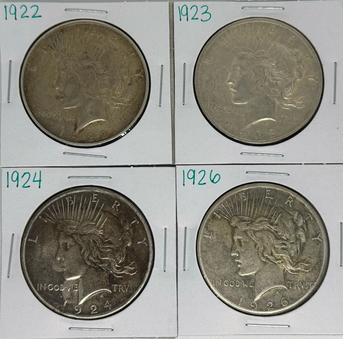 コ*ア様 1922年・1924年 平和銀貨 3枚セット 和平美元1922 | eBay