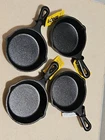 LOT of 4 - Vintage Lodge USA Mini Cast Iron Skillet Spoon Rest / Ashtray 3”