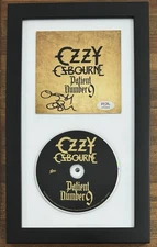 FRAMED Ozzy Osbourne Patient Number 9 CD & Signed Art Card PSA DNA COA Autograph