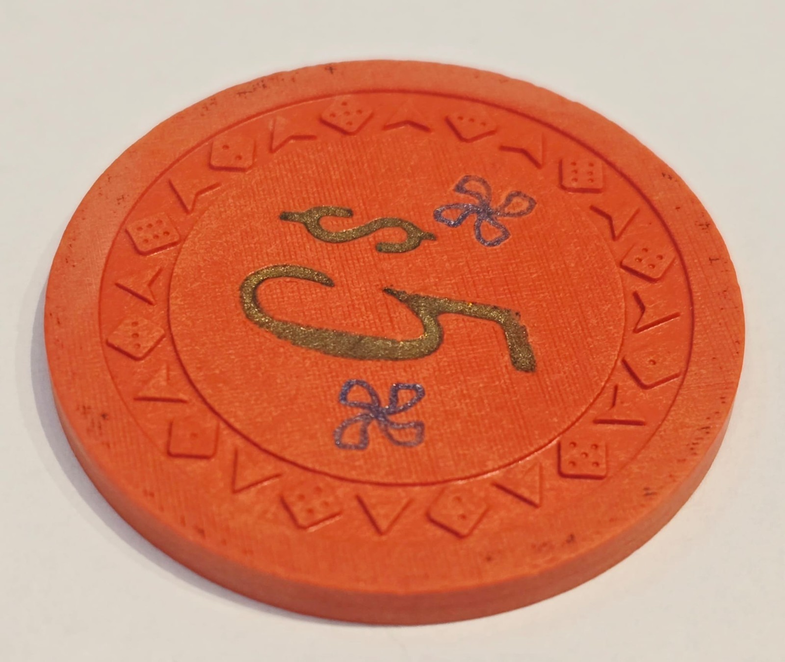 UNIQUE - $5 Chip - Thunderbird Thunder Bird Hotel Casino - Las Vegas Nevada NV