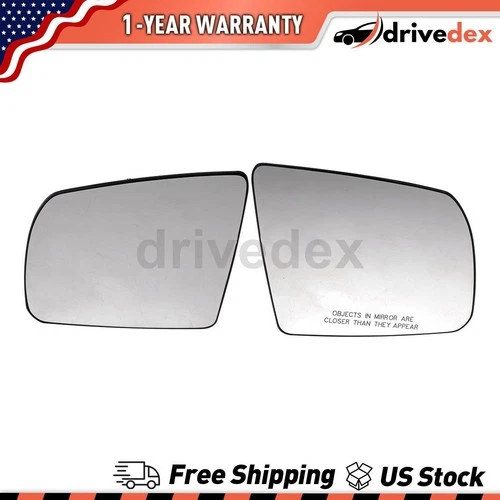 Pair Dorman - HELP Door Mirror Glass Fits 2008 2009 2010 2012 Toyota Sequoia