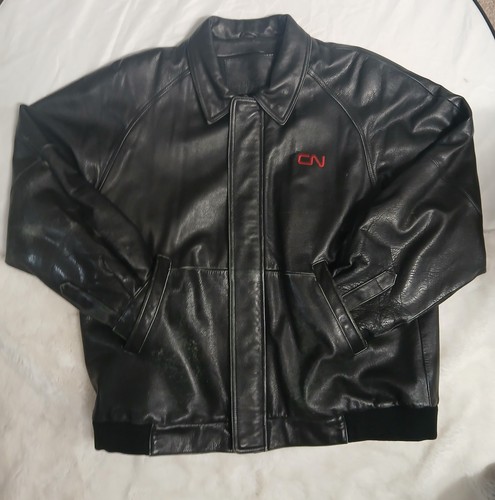 CN NATIONAL RAILWAY LEATHER JACKET Heavy And Warm StormTech