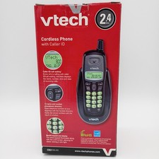 VTech CS2111-11 2.4ghz Cordless Phone with Caller ID/Waiting Black Handset Base