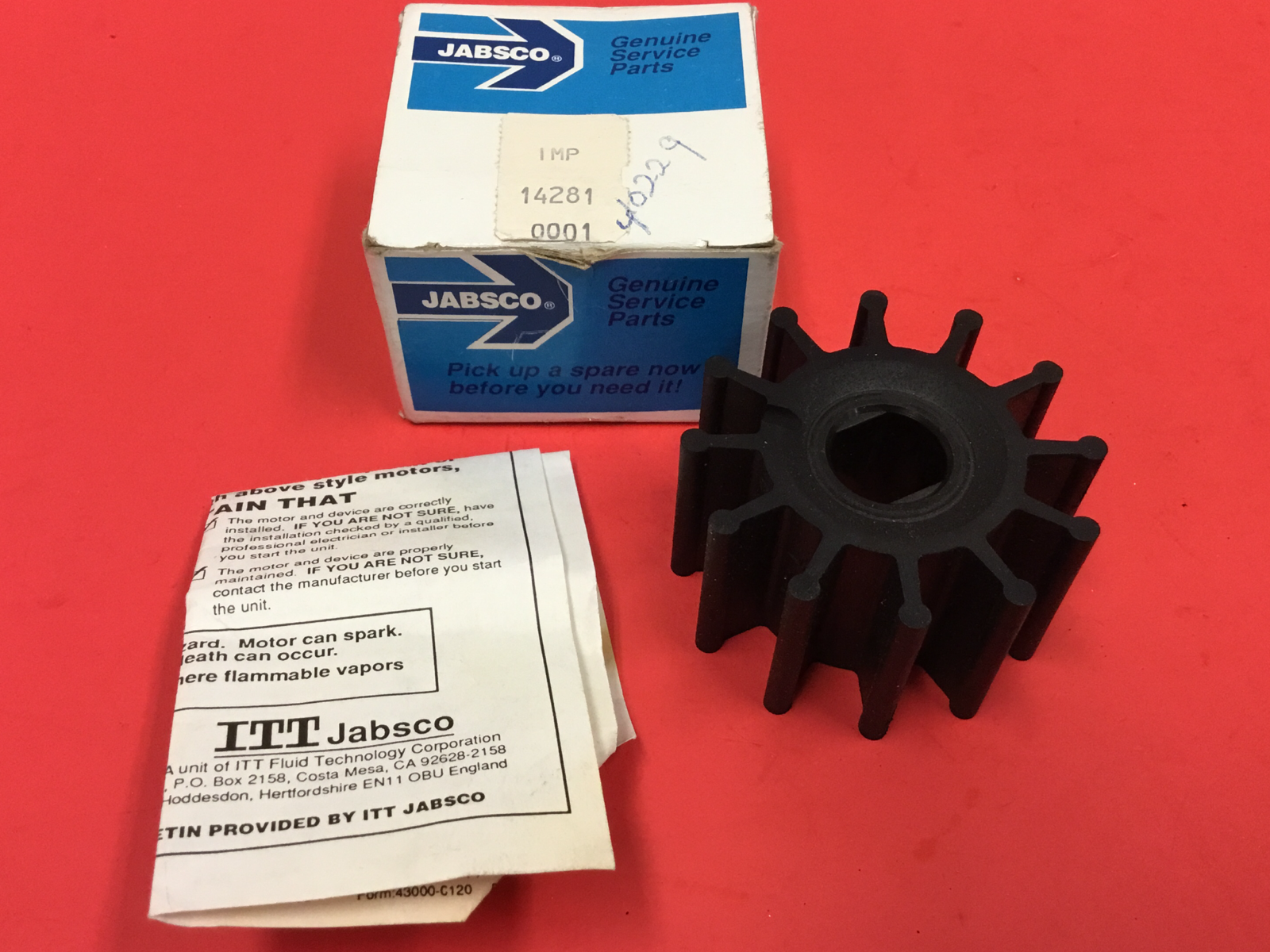 Jabsco - P N: 14281-0001 Flexible Neopre Replacement Impeller Branded Surprise price goods