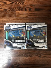 Lot Of 2 Fortnite Micro Battle Bus Nerf Microshots Dart-Firing Toy Blaster