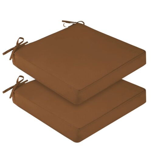 2-Pack Outdoor Chair Cushions Square Waterproof Patio Chair Seat Pads with Ties - Picture 36 of 43