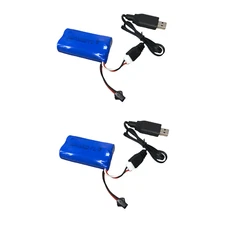 2x 7.4V 1500mAh 20A Li-ion Battery w/ USB Charger For RC Car Truck Boat Drone 
