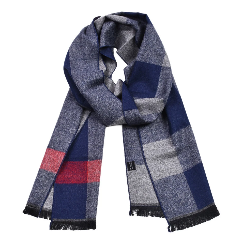 Para hombres Invierno Espesado Cálido Moda Bufanda Versátil Cuadros Borla Bufanda Regalo Hombre Foto 2 de 4