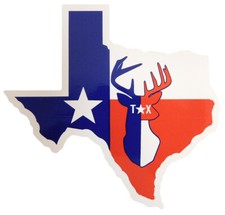 State of Texas Flag map Deer Head Vinyl Decal Bumper Sticker